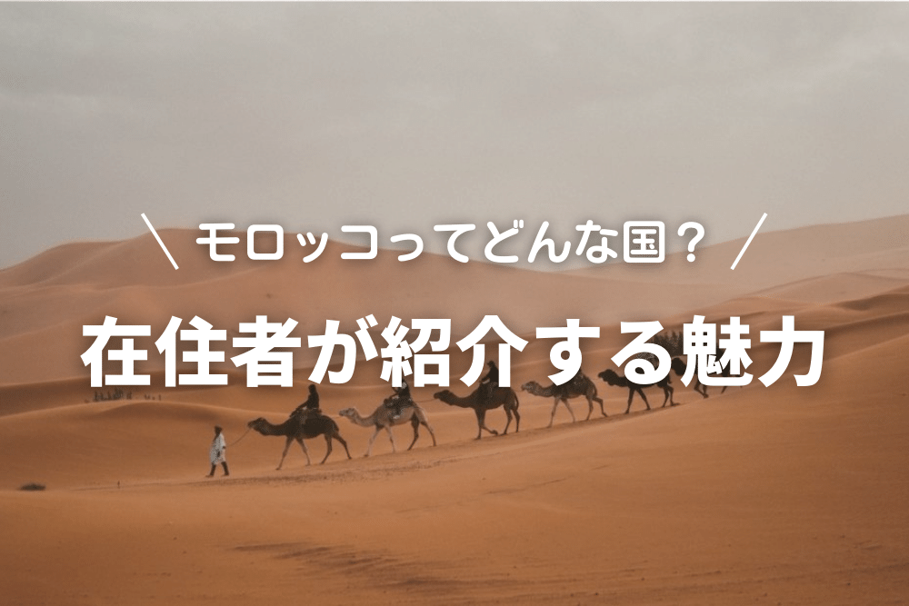 在住者が紹介するモロッコの魅力